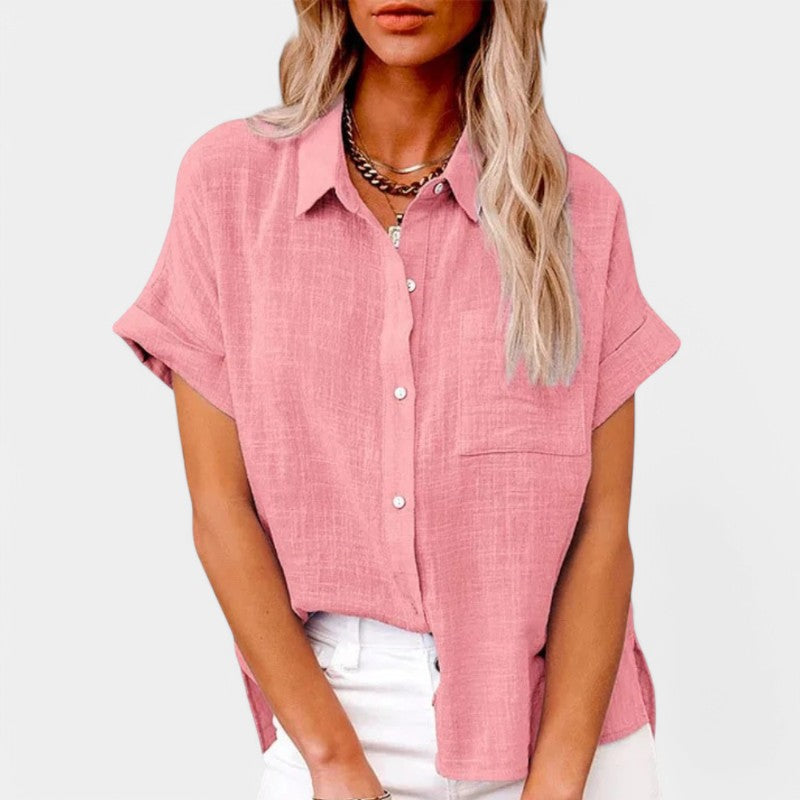 Gleame.-Blazers &amp; Blouses-Gleame Blouse - Casual zomerblouse voor dames met stijl