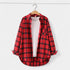  Gleame.-Blazers & Blouses-Gleame Blouse - Geruite dames blouse met lange mouwen