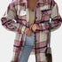 Gleame.-Blazers & Blouses-Gleame Jas - Lange jas met knoopsluiting en flapzakken voor dames