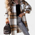Gleame.-Blazers & Blouses-Gleame Jas - Lange jas met knoopsluiting en flapzakken voor dames