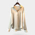 Gleame.-Blazers & Blouses-Gleame Top - Elegante gebreide cardigan met knopen en kraag