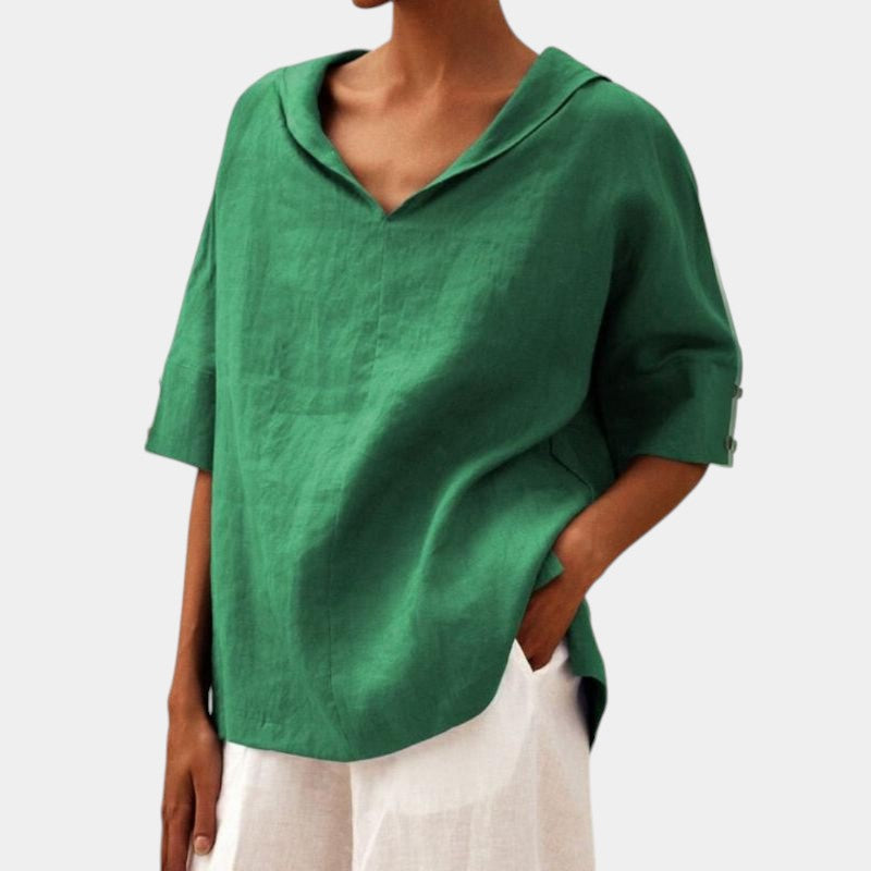 Gleame.-Blazers &amp; Blouses-Gleame Tops - V-hals casual tops voor vrouwen in verschillende kleuren