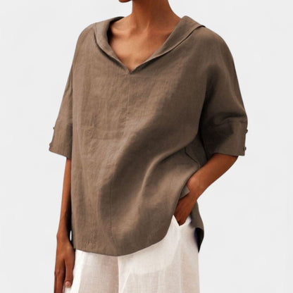 Gleame.-Blazers &amp; Blouses-Gleame Tops - V-hals casual tops voor vrouwen in verschillende kleuren