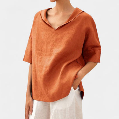 Gleame.-Blazers &amp; Blouses-Gleame Tops - V-hals casual tops voor vrouwen in verschillende kleuren