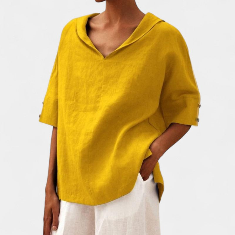 Gleame.-Blazers &amp; Blouses-Gleame Tops - V-hals casual tops voor vrouwen in verschillende kleuren