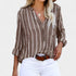 Gleame.-Blazers & Blouses-Gleame Tops - V-neck langemouwige casual tops voor vrouwen