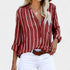 Gleame.-Blazers & Blouses-Gleame Tops - V-neck langemouwige casual tops voor vrouwen