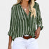 Gleame.-Blazers & Blouses-Gleame Tops - V-neck langemouwige casual tops voor vrouwen