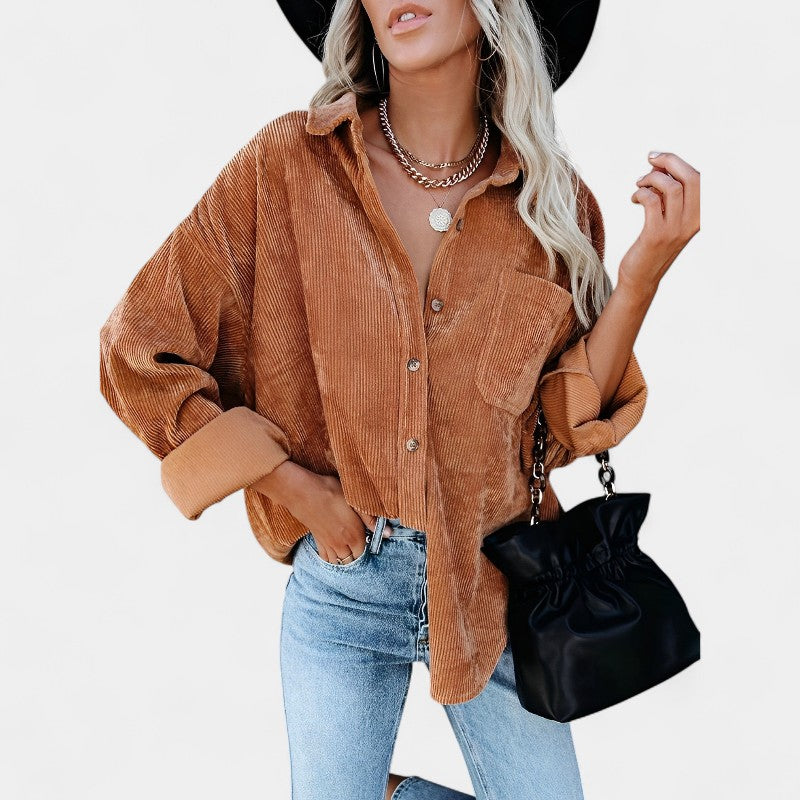 Gleame.-Blazers &amp; Blouses-Gleame Tops en Blouses - Stijlvolle damesblouse met lange mouwen