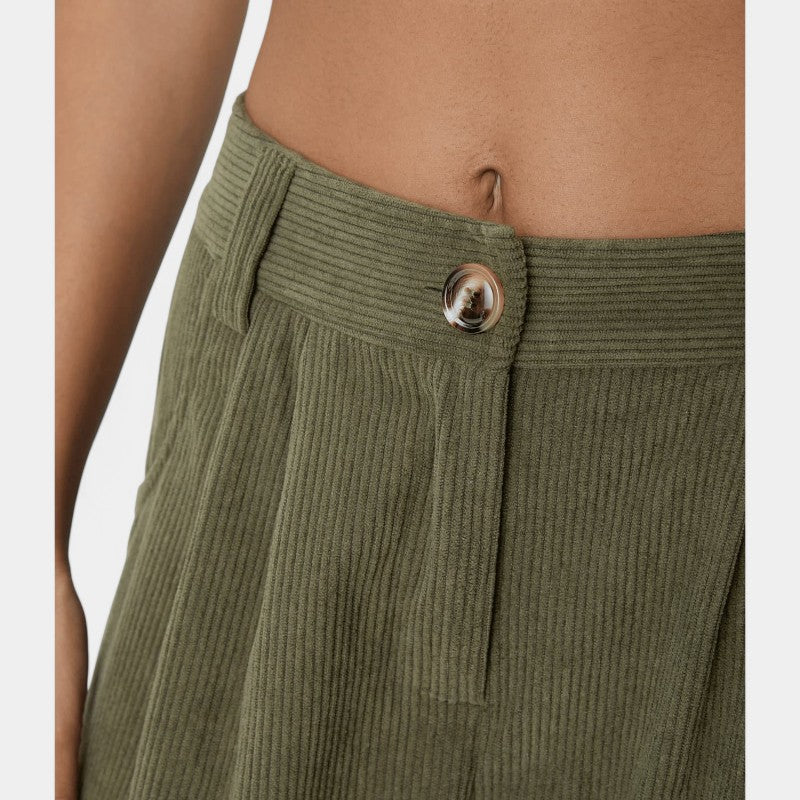 Gleame.-Broeken-Gleame Broek - Comfortabele casual corduroy damesbroek voor een relaxte stijl