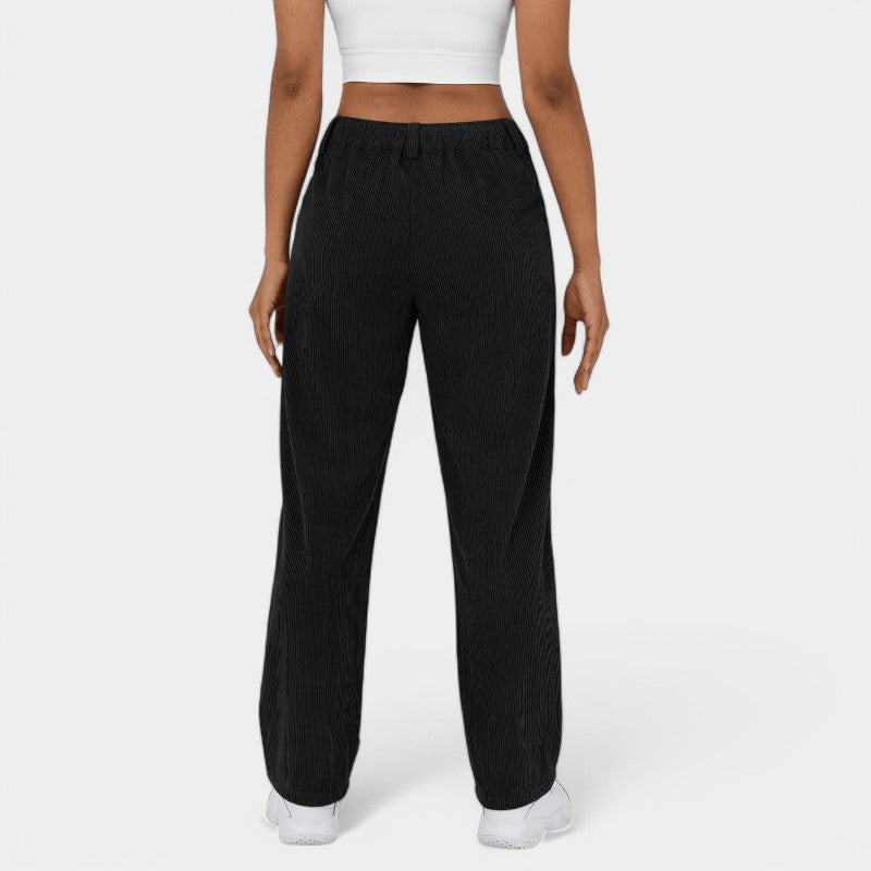 Gleame.-Broeken-Gleame Broek - Comfortabele casual corduroy damesbroek voor een relaxte stijl