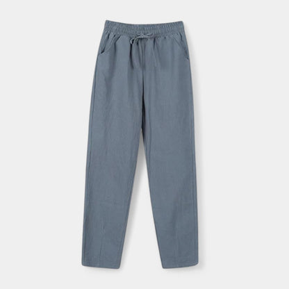 Gleame.-Broeken-Gleame Broek - Zwarte hoge taille broek met zakken