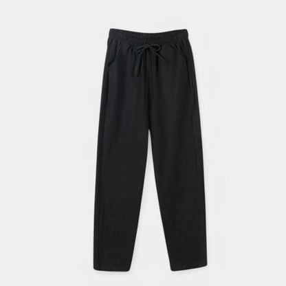 Gleame.-Broeken-Gleame Broek - Zwarte hoge taille broek met zakken