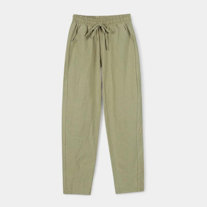 Gleame.-Broeken-Gleame Broek - Zwarte hoge taille broek met zakken