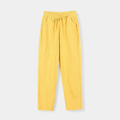 Gleame.-Broeken-Gleame Broek - Zwarte hoge taille broek met zakken