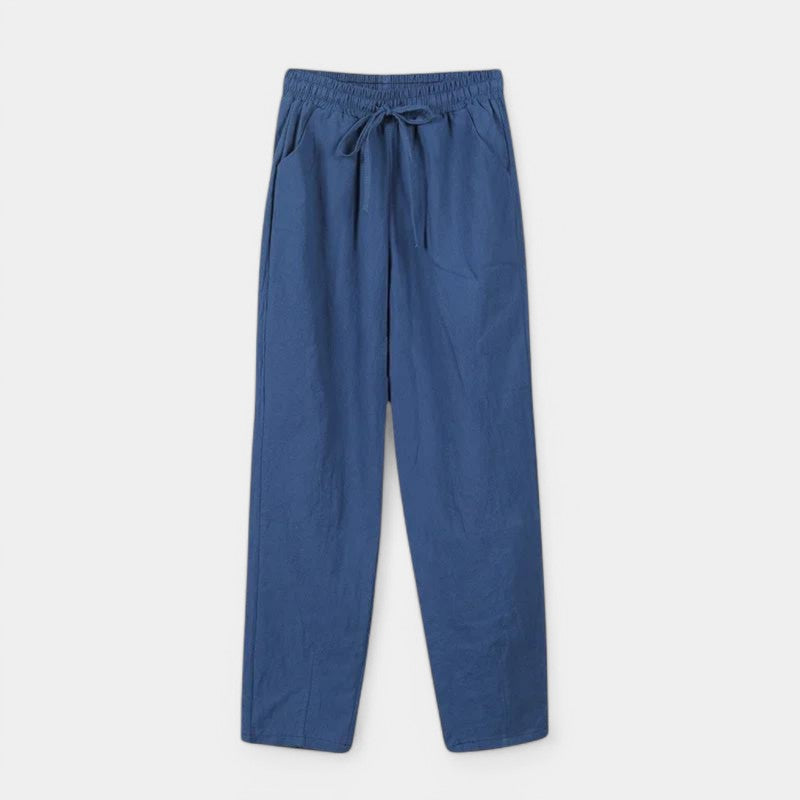Gleame.-Broeken-Gleame Broek - Zwarte hoge taille broek met zakken