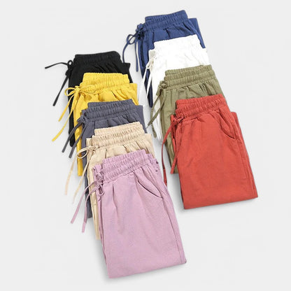 Gleame.-Broeken-Gleame Broek - Zwarte hoge taille broek met zakken