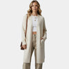 Gleame.-Cardigan-Gleame | Dames Lange Gebreide Cardigan met Open Voorkant en Zakken