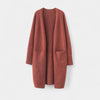 Gleame.-Cardigan-Gleame | Dames Lange Gebreide Cardigan met Open Voorkant en Zakken
