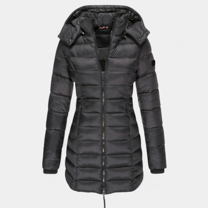 Gleame.-Damesjas-Gleame | Dames Gewatteerde Jas met Capuchon en Ritssluiting