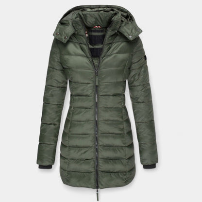 Gleame.-Damesjas-Gleame | Dames Gewatteerde Jas met Capuchon en Ritssluiting