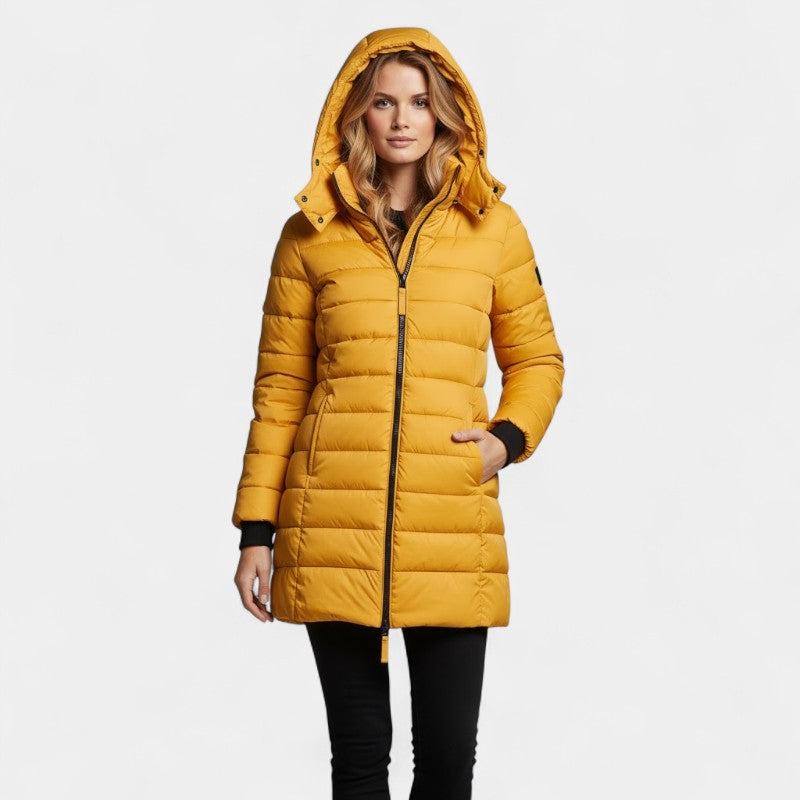 Gleame.-Damesjas-Gleame | Dames Gewatteerde Jas met Capuchon en Ritssluiting