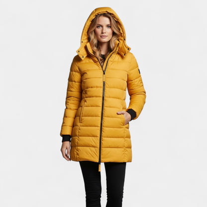 Gleame.-Damesjas-Gleame | Dames Gewatteerde Jas met Capuchon en Ritssluiting