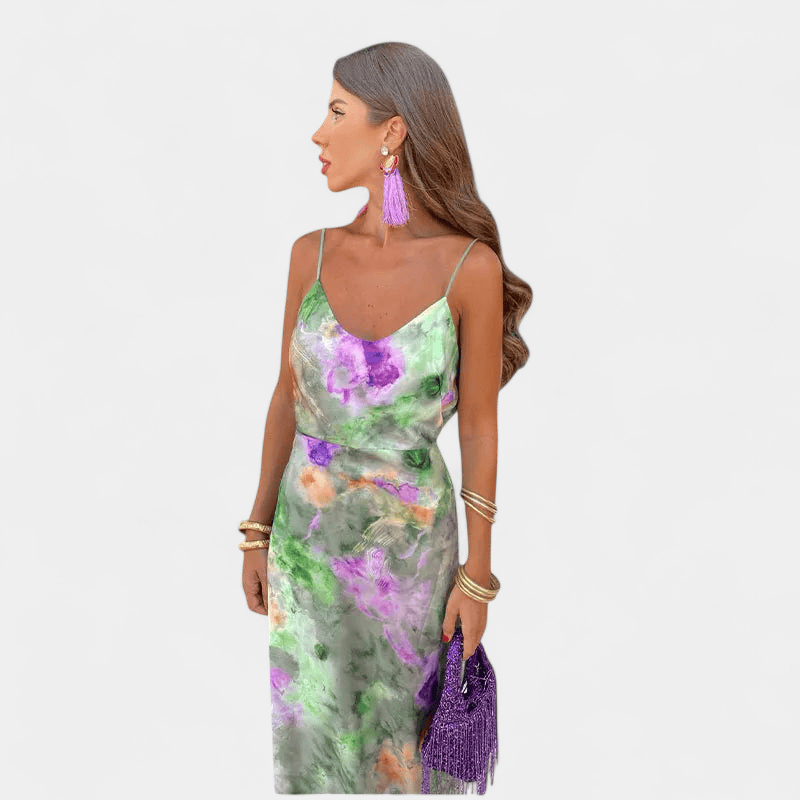 Gleame.-Dress-Gleame maxi-jurk - elegante maxi-jurk met halo-dye print voor dames