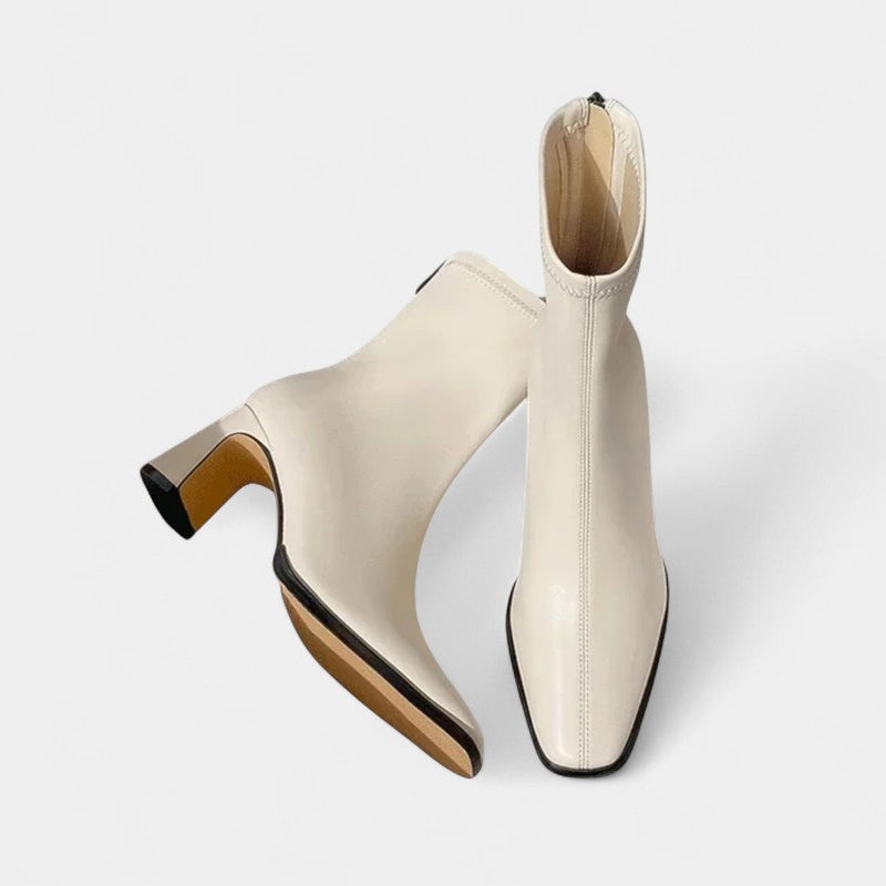 Gleame.-Enkellaars-Gleame | Enkellaarsjes Dames Vierkante Neus Blokhak