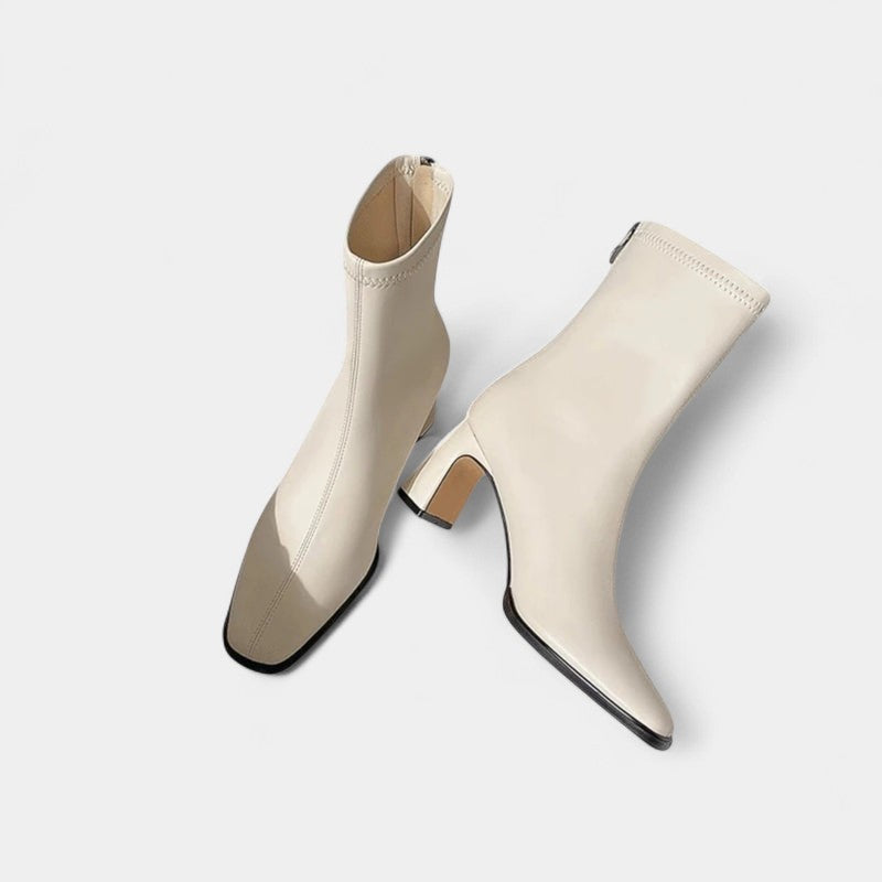 Gleame.-Enkellaars-Gleame | Enkellaarsjes Dames Vierkante Neus Blokhak