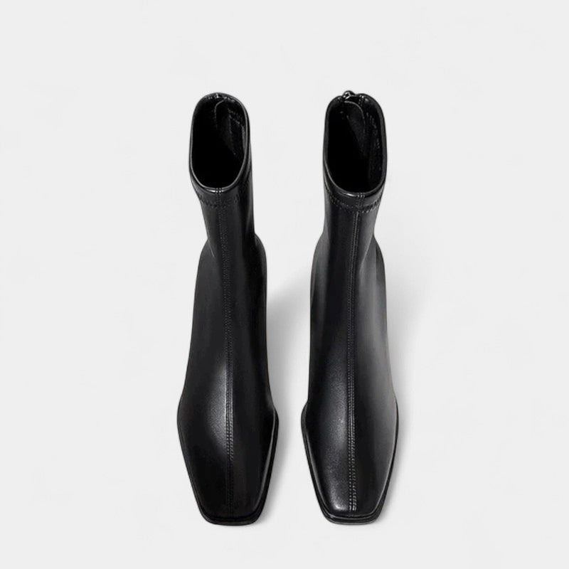 Gleame.-Enkellaars-Gleame | Enkellaarsjes Dames Vierkante Neus Blokhak