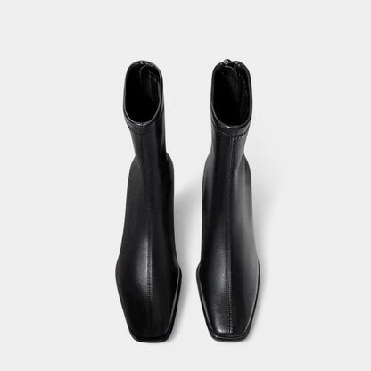 Gleame.-Enkellaars-Gleame | Enkellaarsjes Dames Vierkante Neus Blokhak