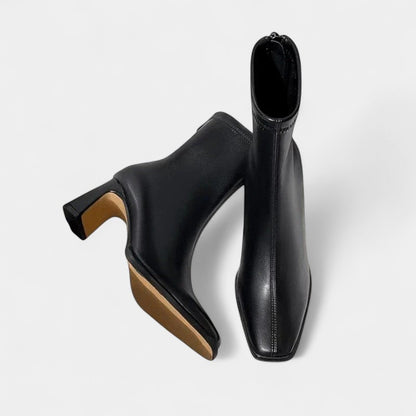 Gleame.-Enkellaars-Gleame | Enkellaarsjes Dames Vierkante Neus Blokhak