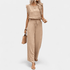 Gleame.-Gleame 2-delig set - Dames elegante broek met kanten details en bijpassende top