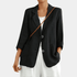 Gleame.-Gleame Blazer - Luchtige casual blazer van katoen-linnen met driekwart mouwen