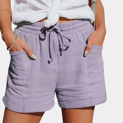 Gleame.-Gleame Cotton Summer Shorts - Lichtgewicht shorts van katoen