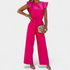 Gleame.-Gleame Jumpsuit - Elegante jumpsuit met ceintuur en volantmouwen