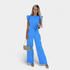 Gleame.-Gleame Jumpsuit - Elegante jumpsuit met ceintuur en volantmouwen