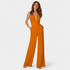 Gleame.-Gleame Jumpsuit - Mouwloze jumpsuit met wijde pijpen en diepe V-hals