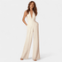 Gleame.-Gleame Jumpsuit - Mouwloze jumpsuit met wijde pijpen en diepe V-hals