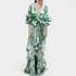 Gleame.-Gleame Jurk - Elegante chiffon jurk met hoog tailleband en asymmetrische volantdetails