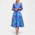 Gleame.-Gleame Jurk - Elegante jurk met bloemenprint en pofmouwen