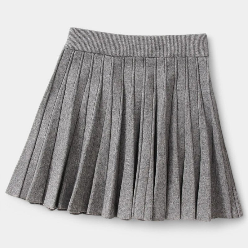Gleame.-Gleame Rok - Lichte gebreide mini plooirok voor vrouwen