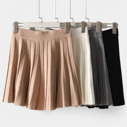 Gleame.-Gleame Rok - Lichte gebreide mini plooirok voor vrouwen