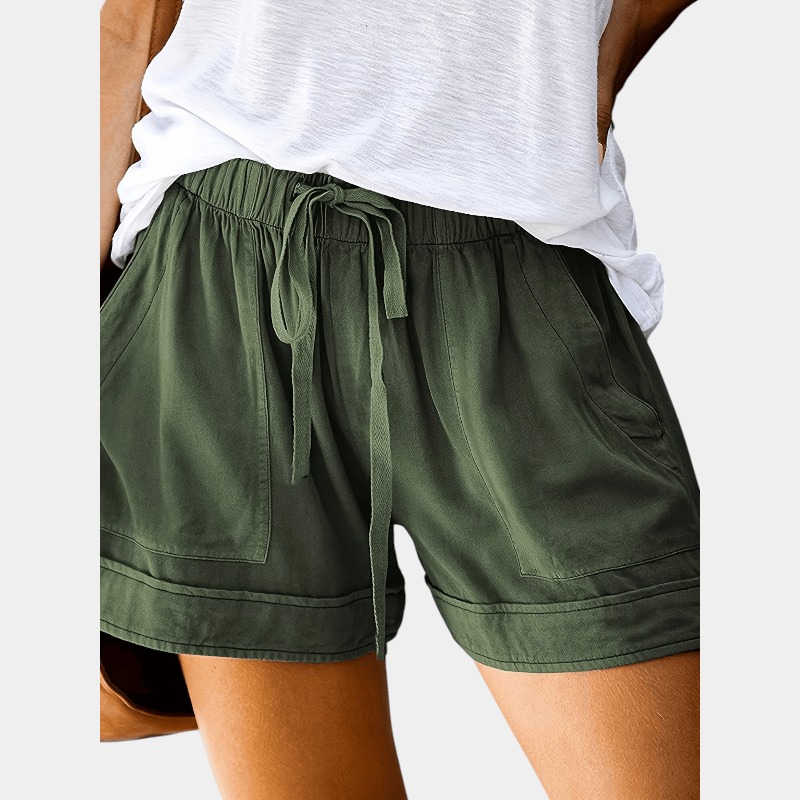 Gleame.-Gleame Shorts - Casual polyester short met elastische taille en trekkoord