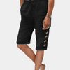 Gleame.-Gleame Shorts - Katoenen shorts met koorddetail, knoopaccent en losse pasvorm