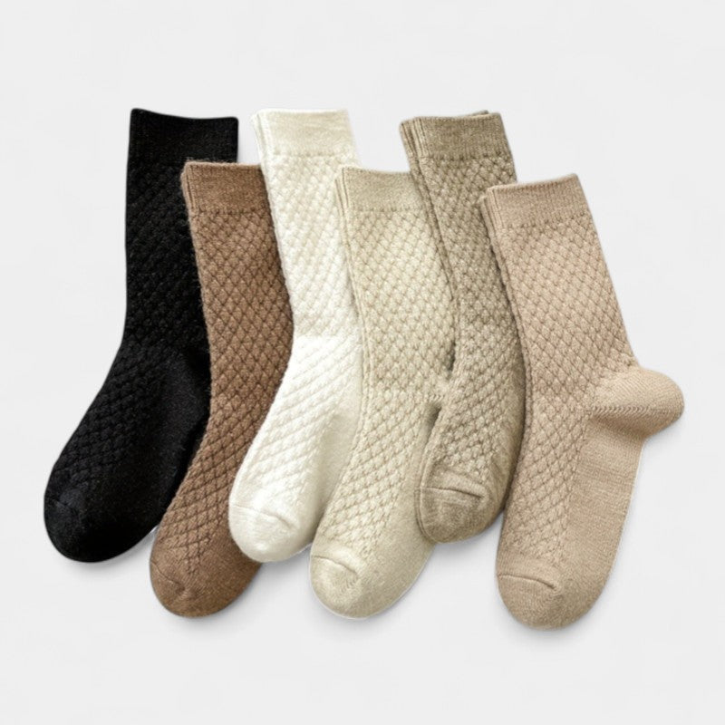 Gleame.-Gleame Sokken - Warme handdoek sokken voor dames met een elegante uitstraling