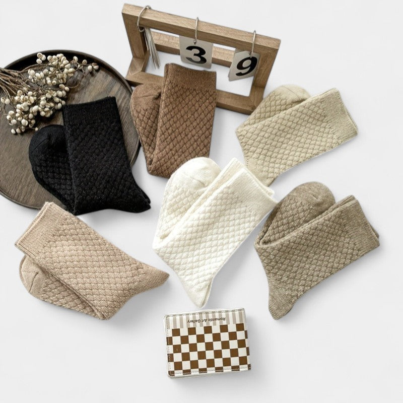Gleame.-Gleame Sokken - Warme handdoek sokken voor dames met een elegante uitstraling