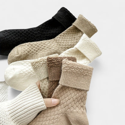 Gleame.-Gleame Sokken - Warme handdoek sokken voor dames met een elegante uitstraling