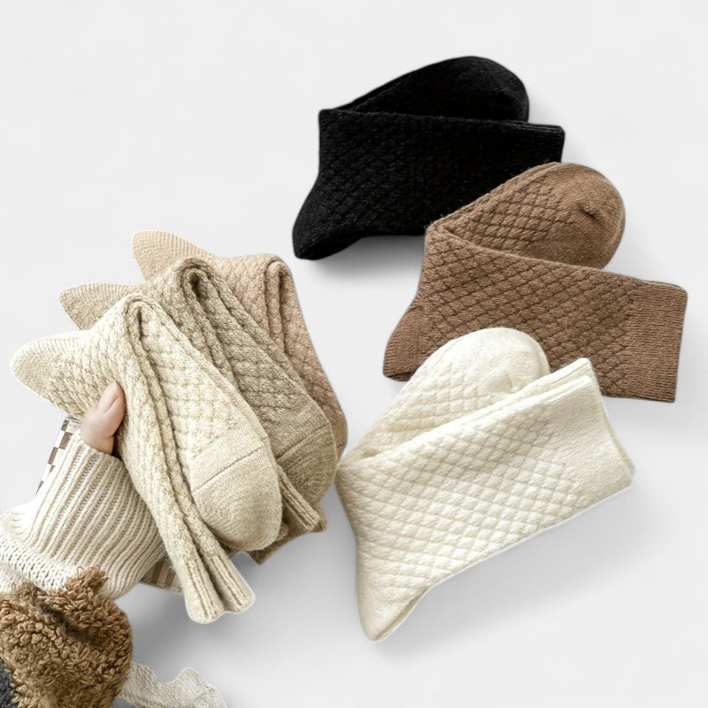 Gleame.-Gleame Sokken - Warme handdoek sokken voor dames met een elegante uitstraling